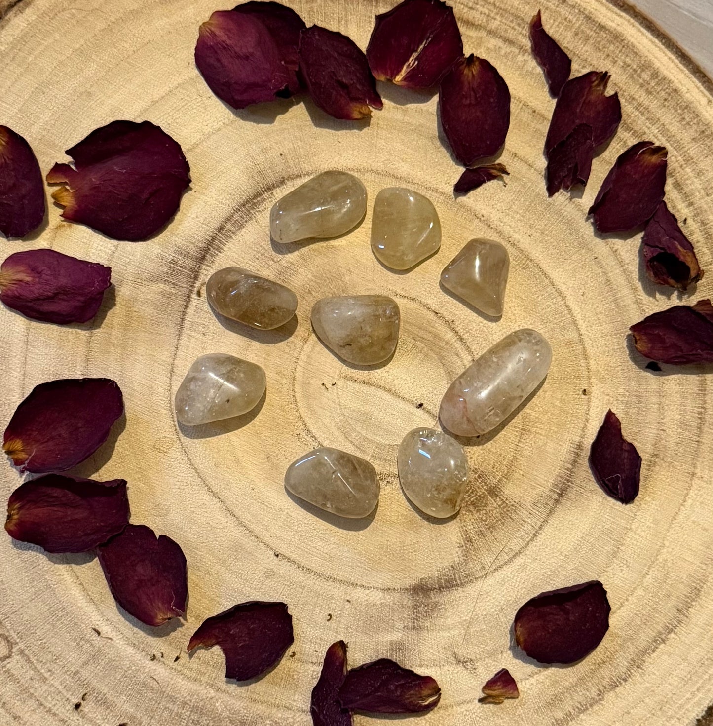 Natural Smoky Citrine tumble stones