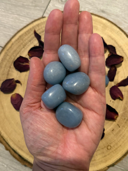 Angelite tumble stones