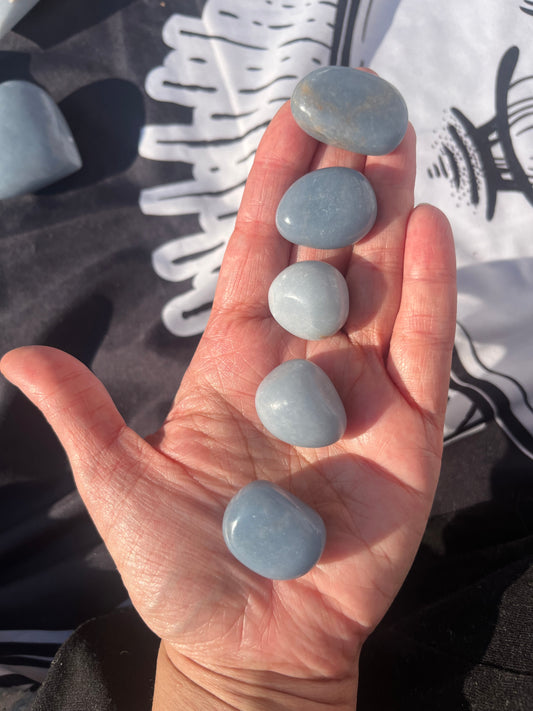Angelite tumble stones