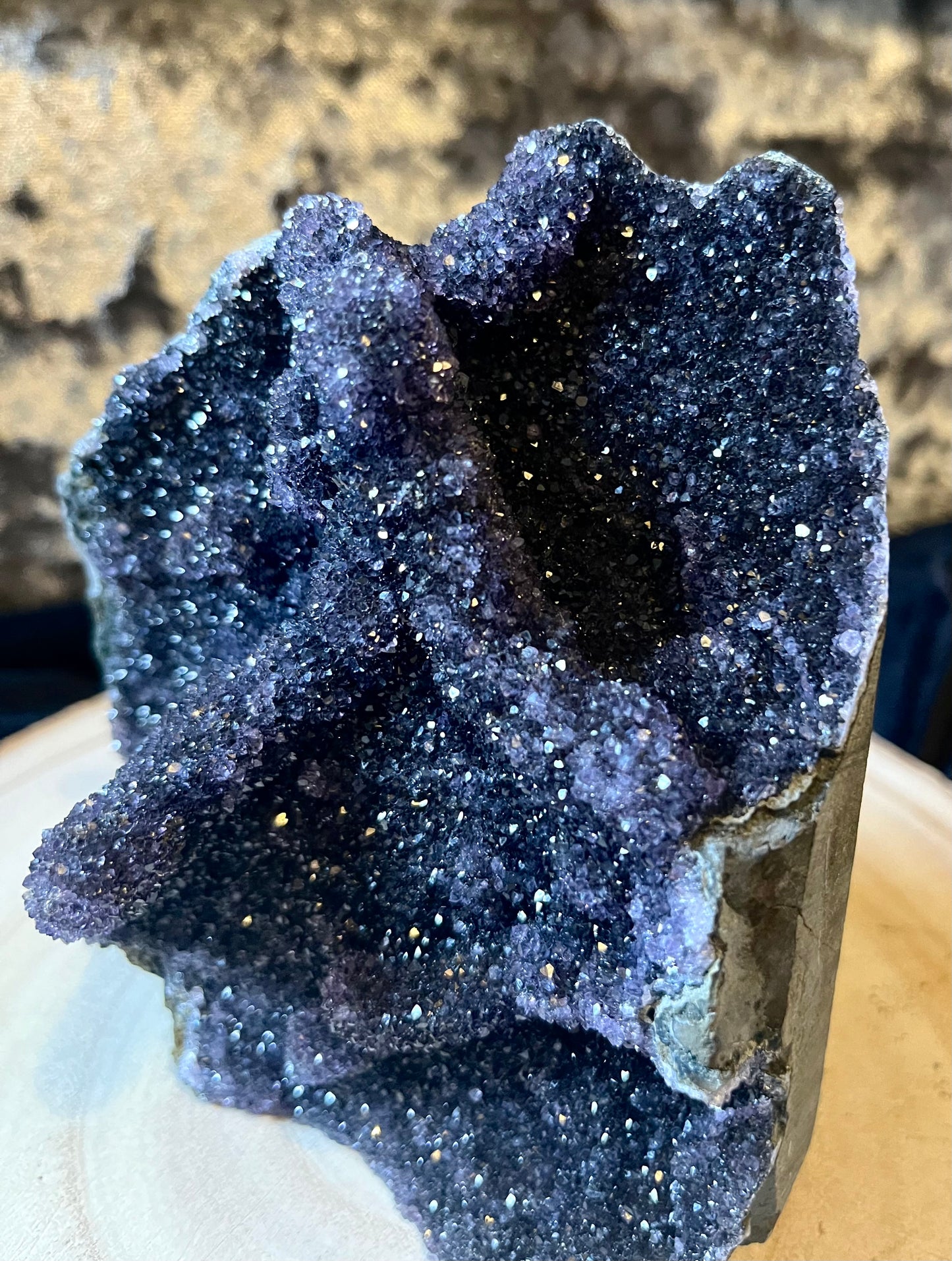 Midnight black amethyst ‘the galaxy’ cluster. 1.2kg