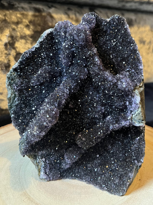 Midnight black amethyst ‘the galaxy’ cluster. 1.2kg