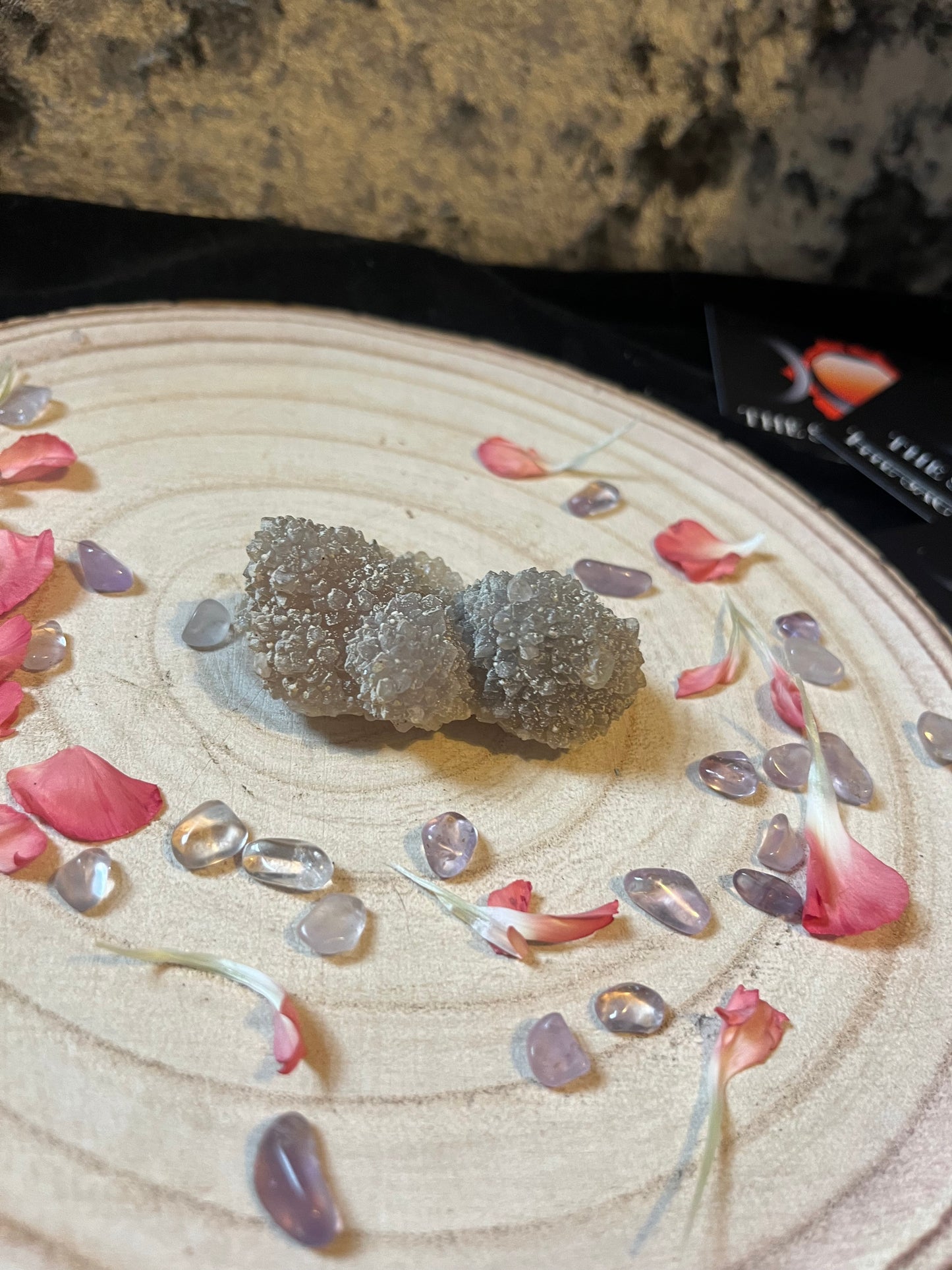 ‘Entrepreneur’ - Sugar amethyst with ‘3 peaks’ on calcite with calcite ‘snow’ - collectors grade. 11g