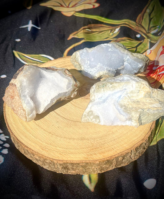 Rare blue Lace Agate druzy - 6cm