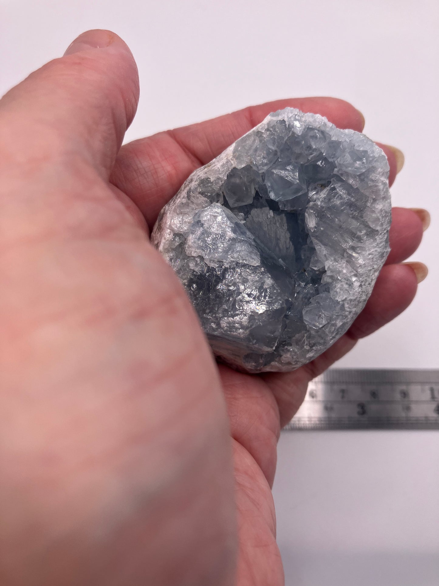 Egg shaped Celestite cluster 6cm