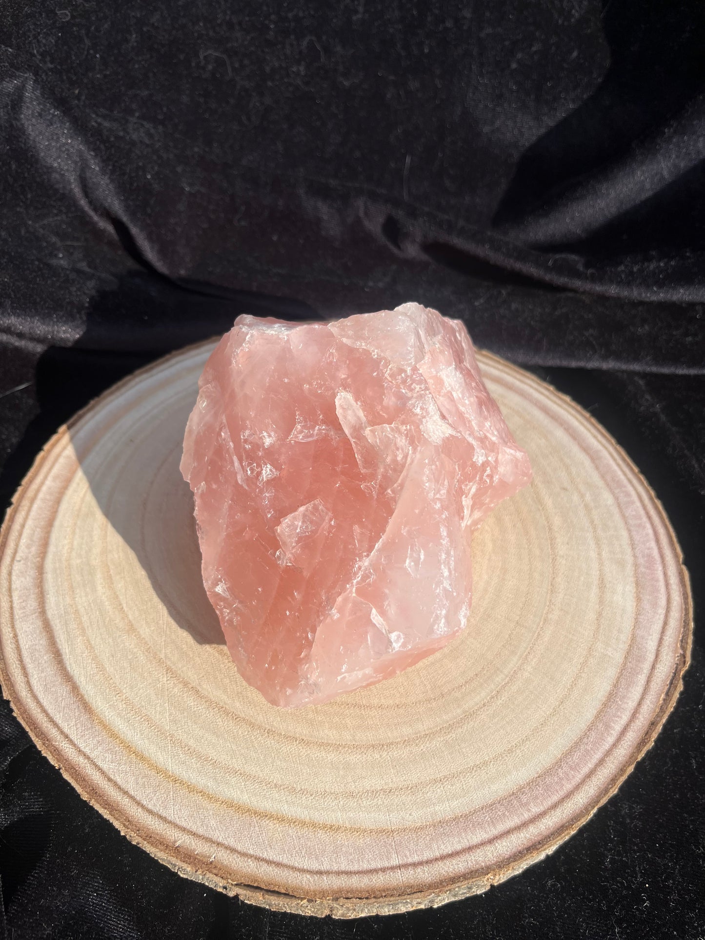 Lovely large chunk of rough rose quartz. 1.2 KG