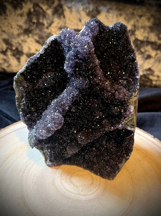 Midnight black amethyst ‘the galaxy’ cluster. 1.2kg