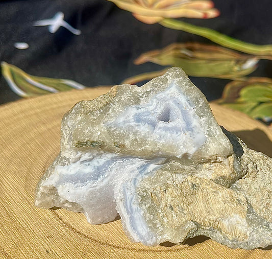 Rare blue Lace Agate druzy - 8cm