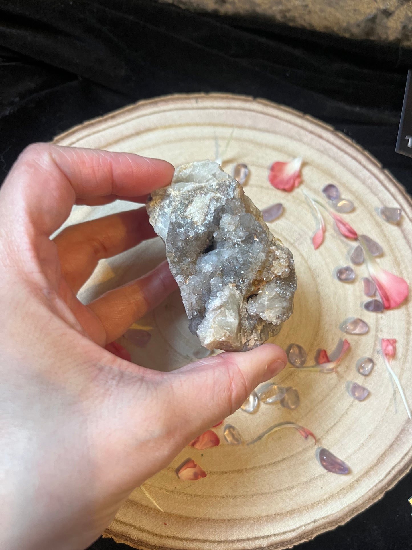 ‘Child’ - Druzey grey amethyst geode - collectors grade. 40g