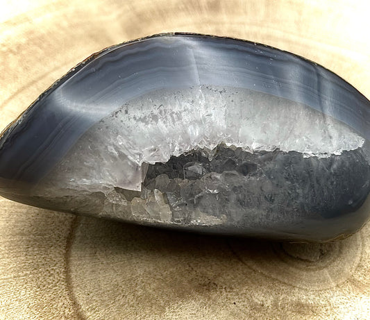 Polished agate geode.