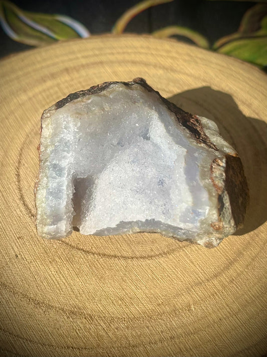 Rare blue Lace Agate druzy - 6cm