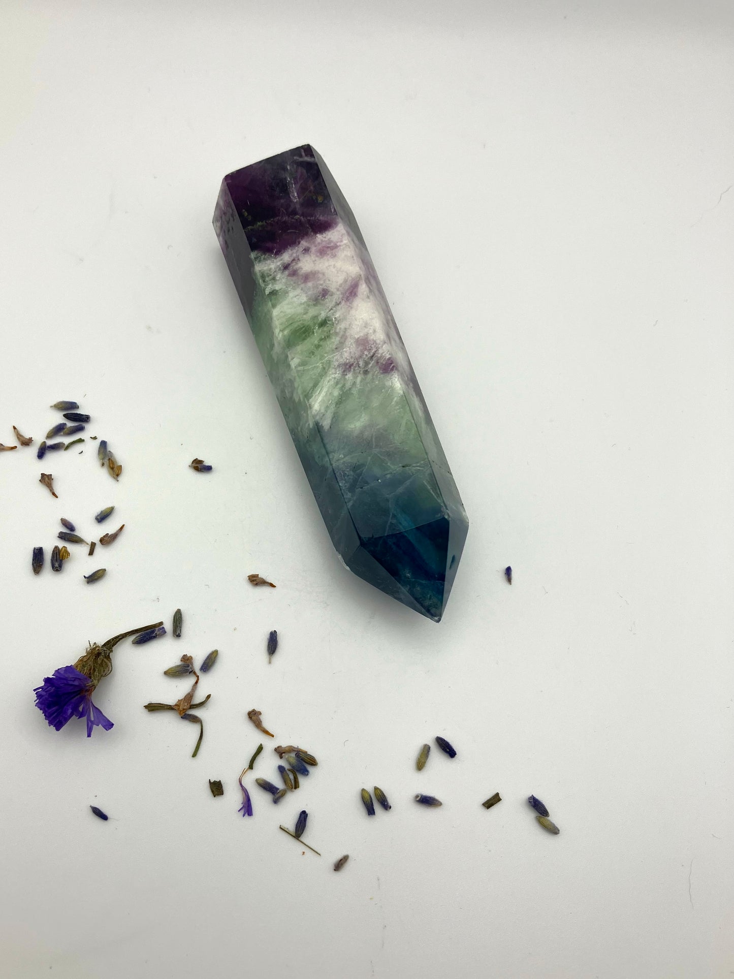 Feather Fluorite tower - 9.2cm