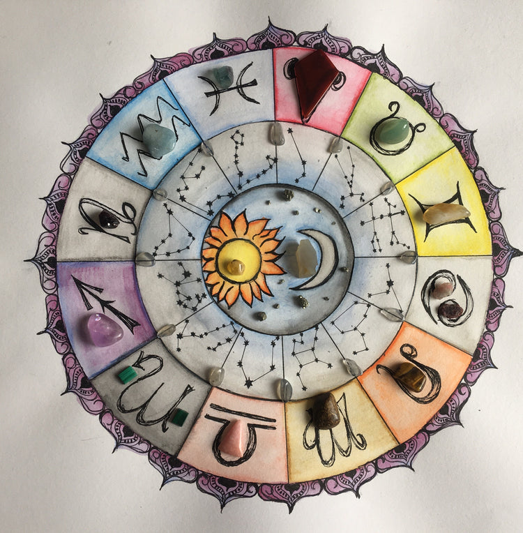 Zodiac crystal grids