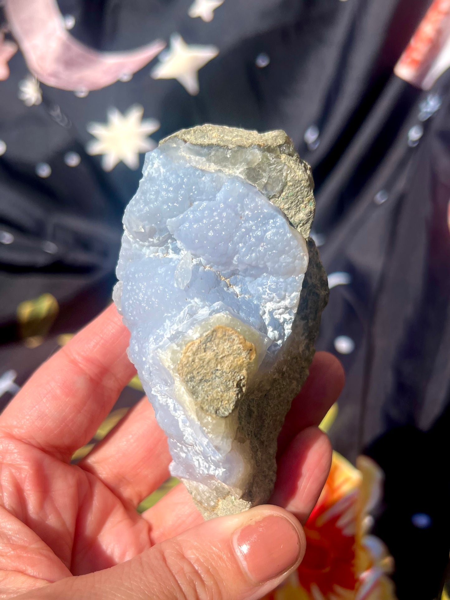 Rare blue Lace Agate druzy - 8.5cm