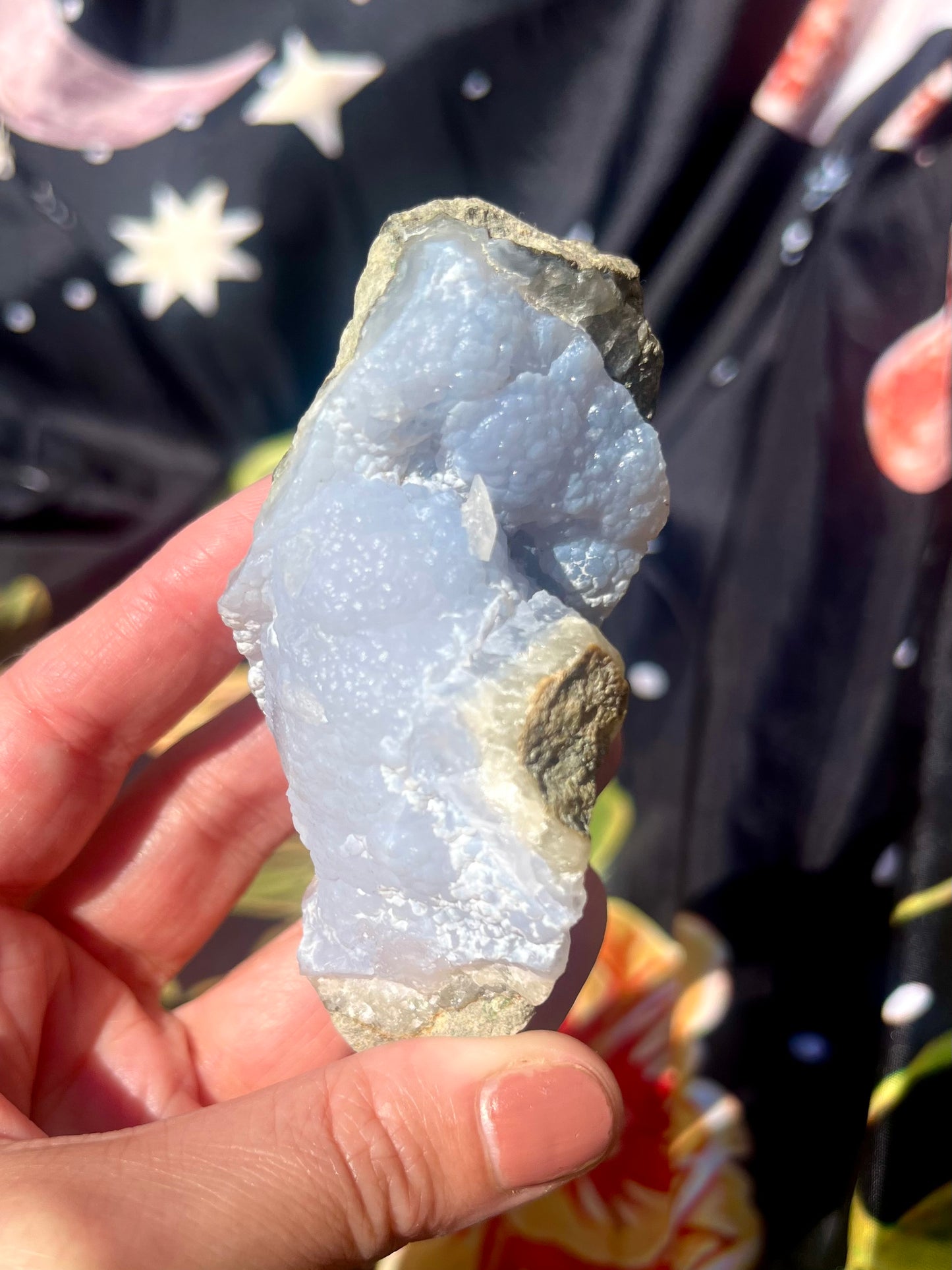 Rare blue Lace Agate druzy - 8.5cm