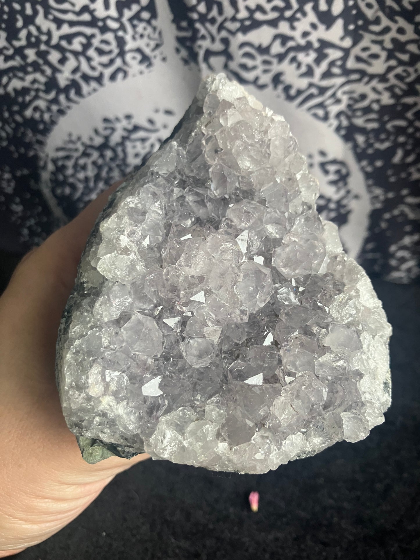 Snowy Amethyst Druze stand up piece - A