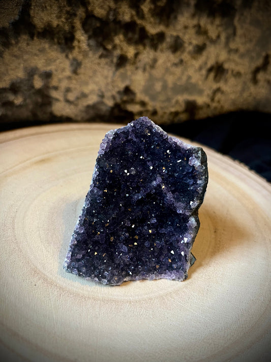 Midnight black amethyst ‘Purple Rain’ cluster. 140g