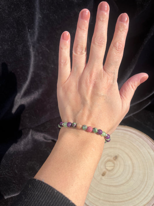 Mixed crystal healing bracelet for love and calm - Medium.