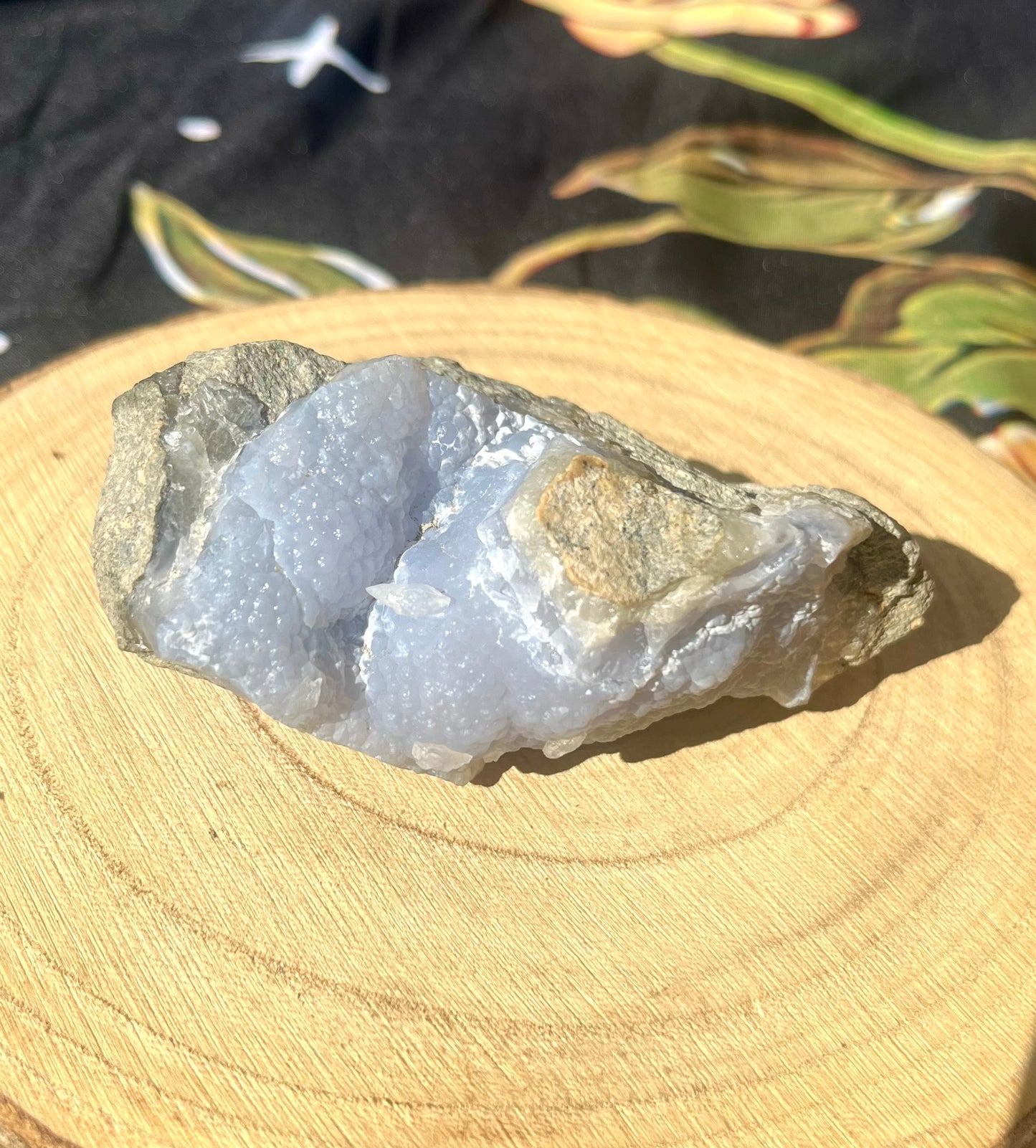Rare blue Lace Agate druzy - 8.5cm