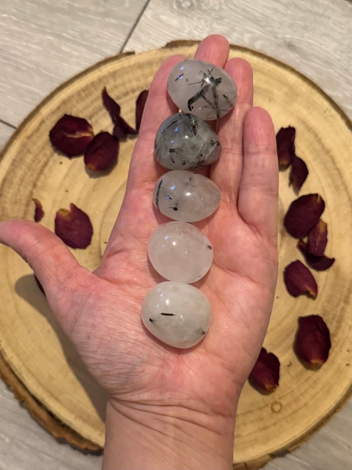 Large Premium Tourmaline in Quartz Tumblestones