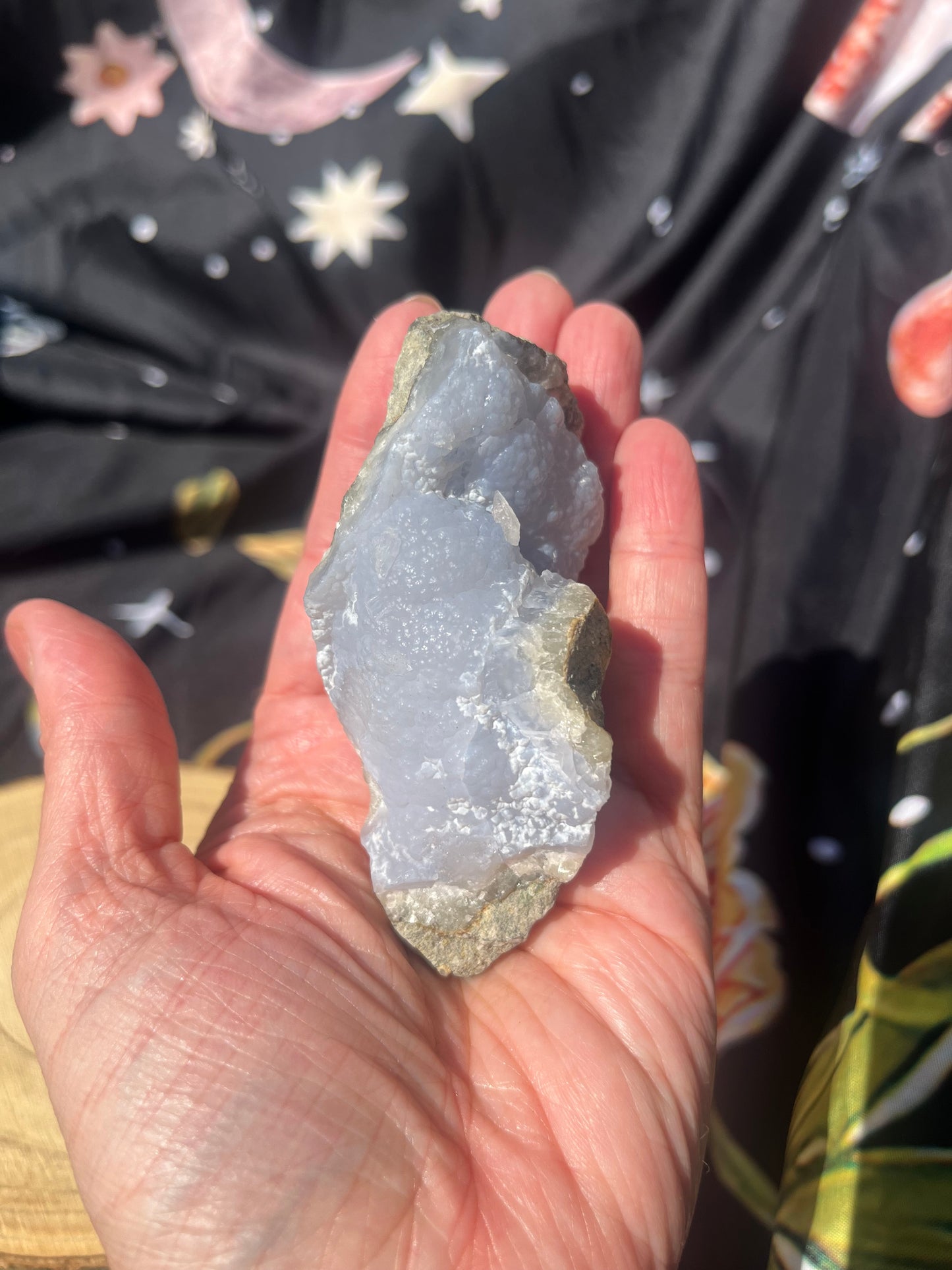 Rare blue Lace Agate druzy - 8.5cm