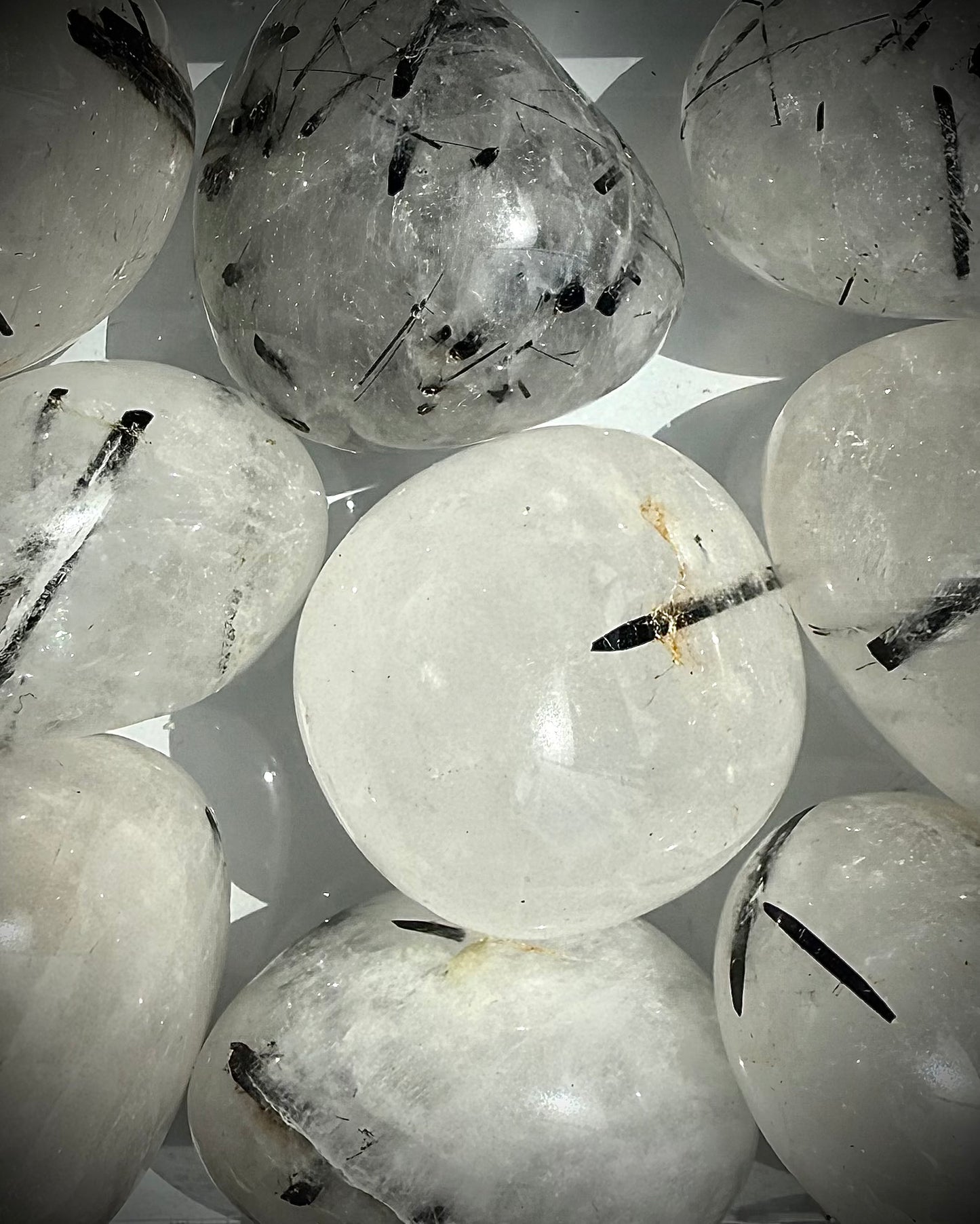 Large Premium Tourmaline in Quartz Tumblestones