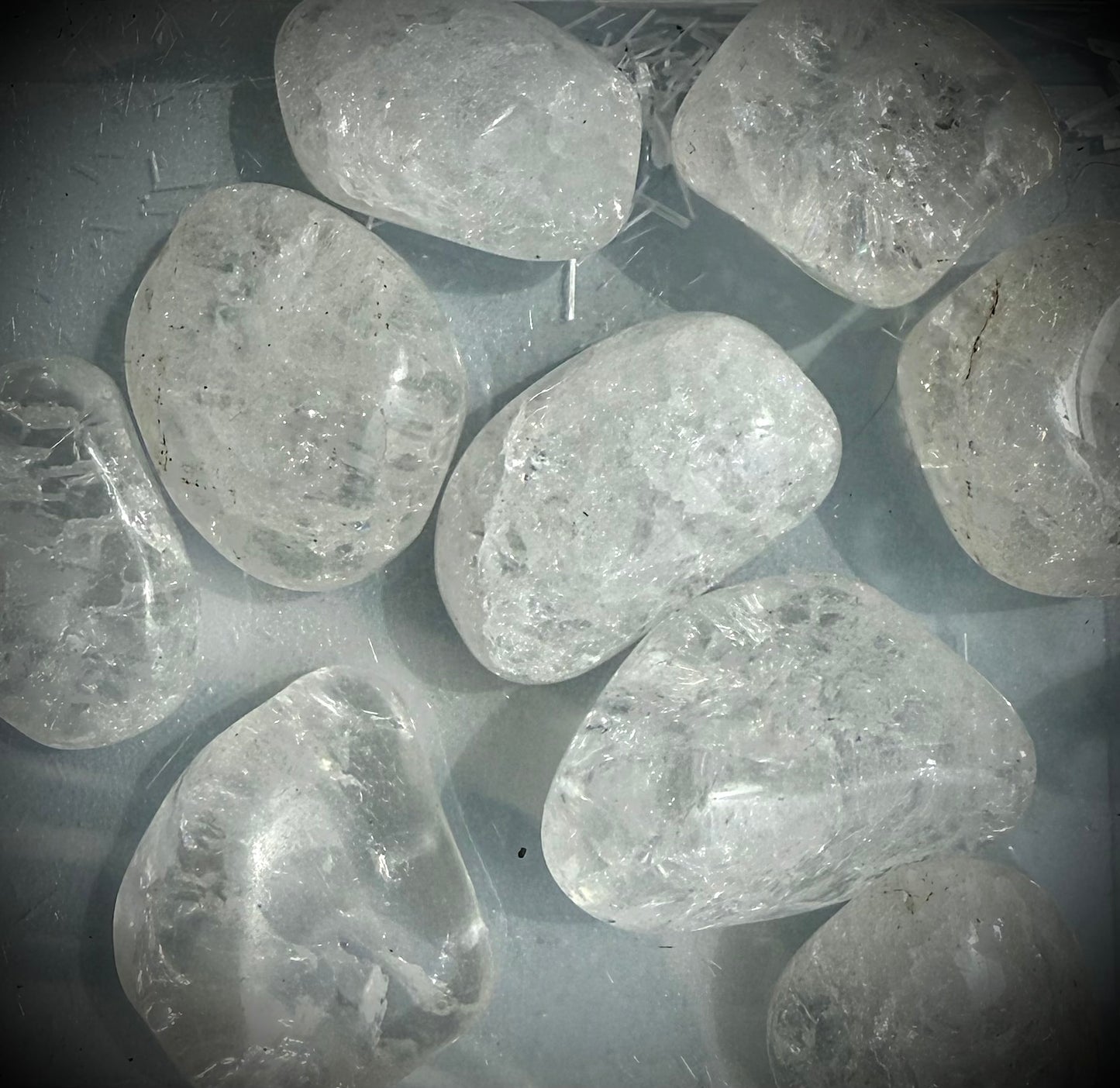 Fire and Ice Quartz tumble stones. Medium.