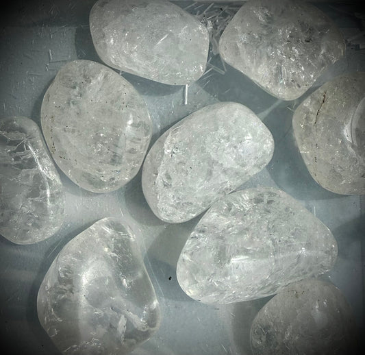 Fire and Ice Quartz tumble stones. Medium.