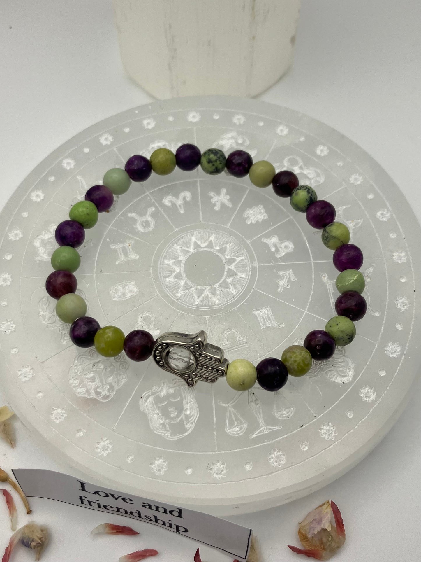 Intuitively created gemstone bracelet. Heart Chakra. Love, self love, and balance. 6mm.