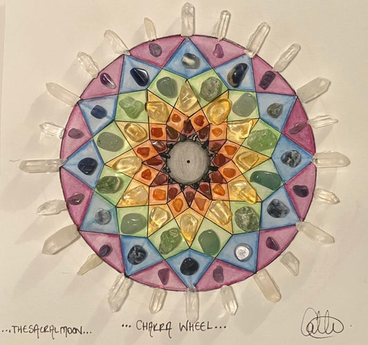 The Chakra Wheel - Medium Sized Crystal Artwork