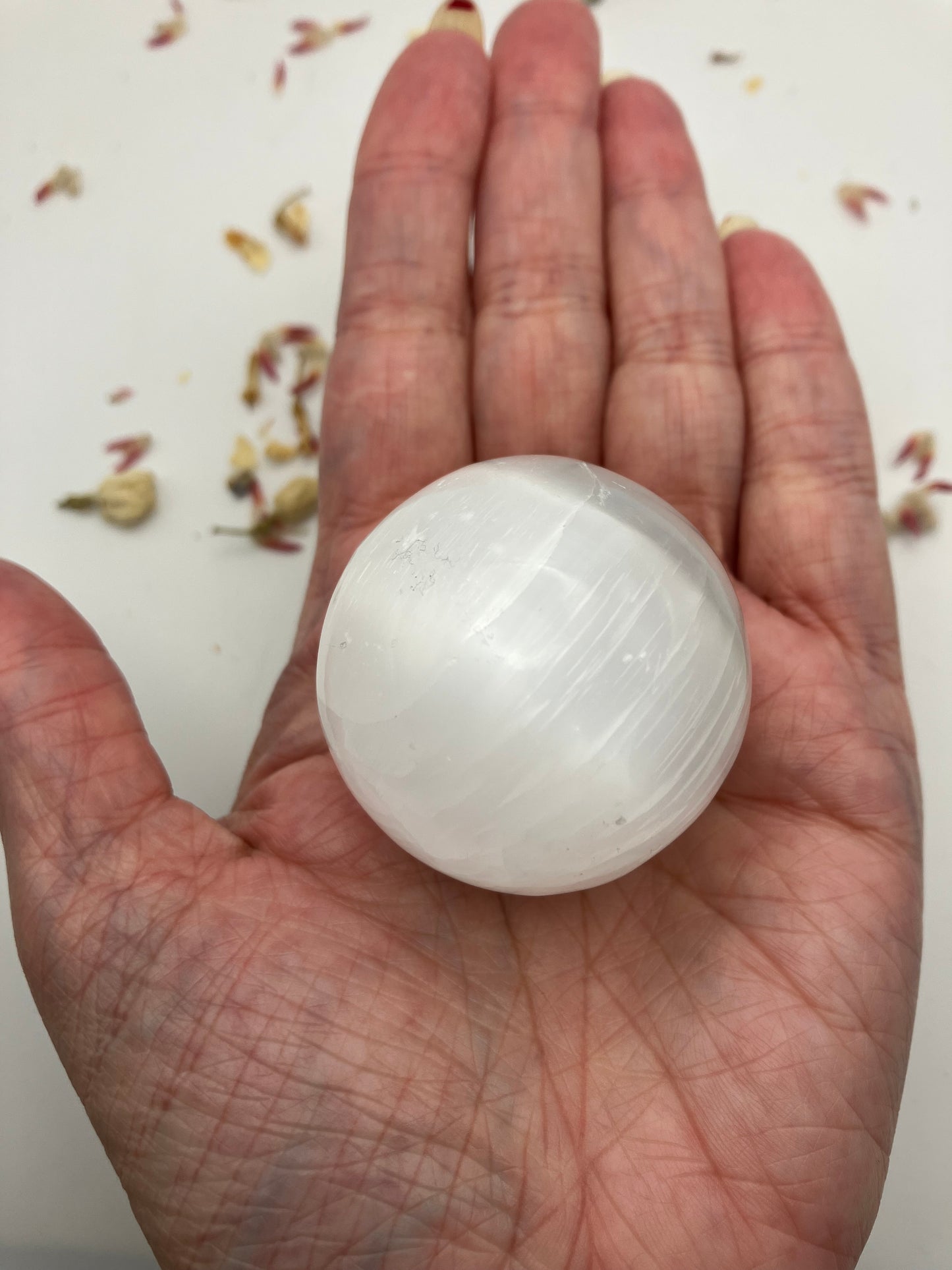 Satin Spar Selenite Sphere