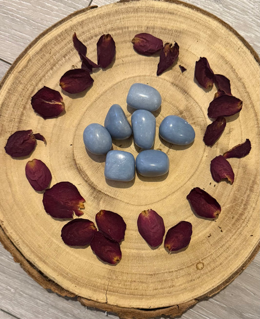 Angelite tumble stones