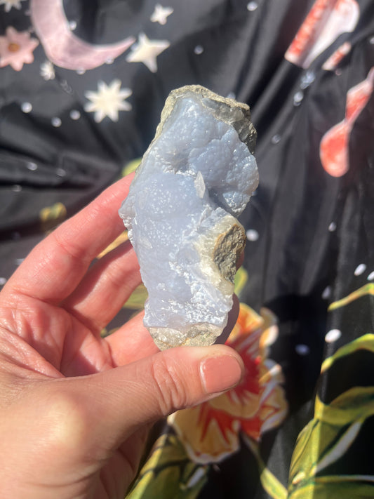 Rare blue Lace Agate druzy - 8.5cm