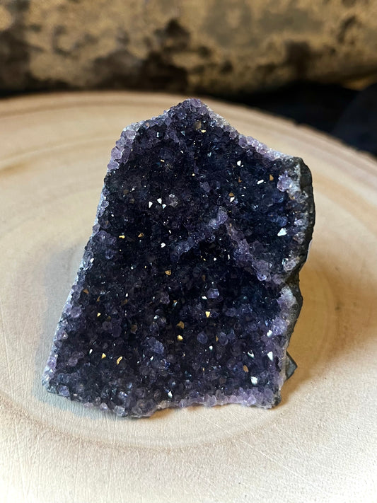 Midnight black amethyst ‘Purple Rain’ cluster. 140g