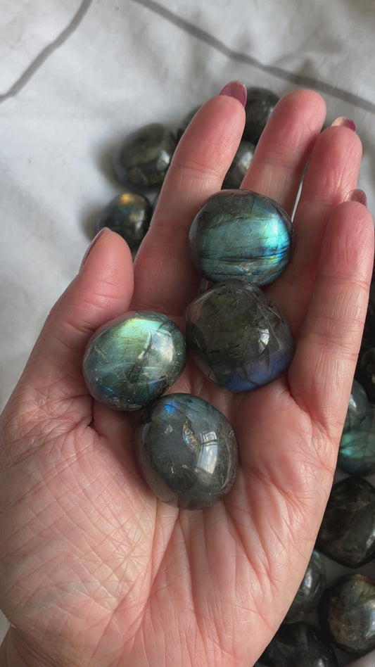 Beautiful medium sized Labradorite with blue flashes