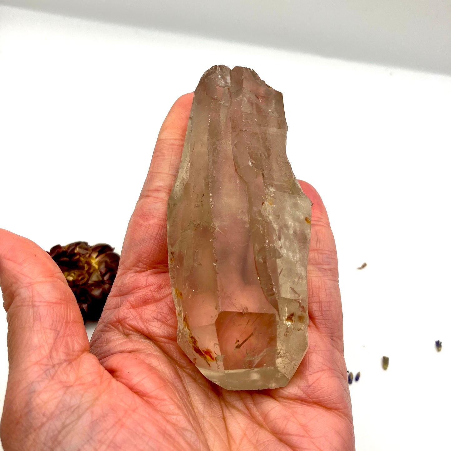 Light coloured Smoky Quartz point B - 154g