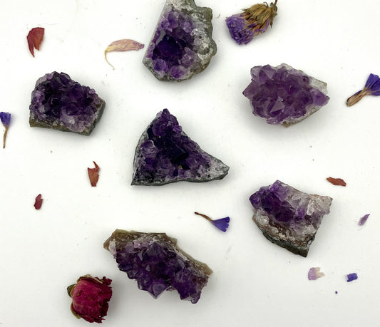 Amethyst Druze Clusters Small - high grade deep purple from Brazil