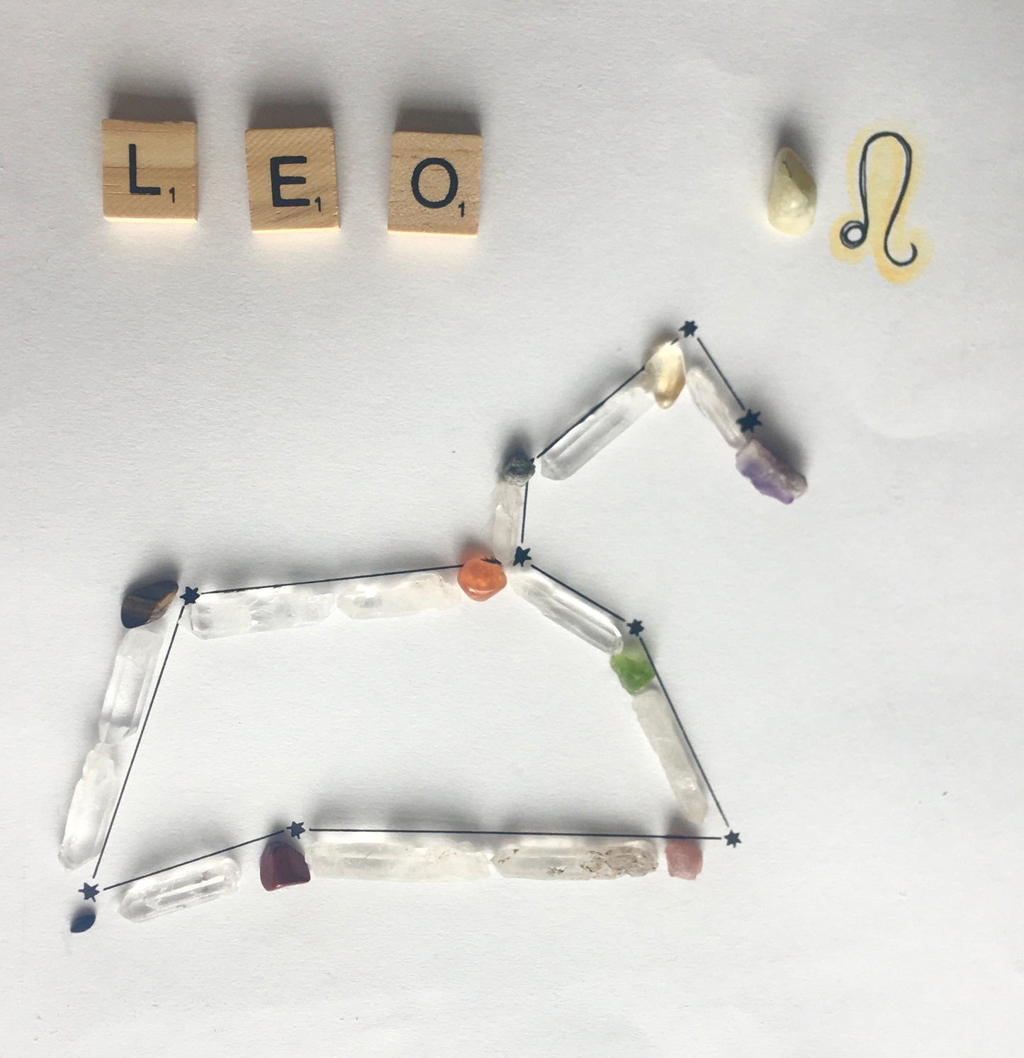 Leo Constellation Crystal Artwork