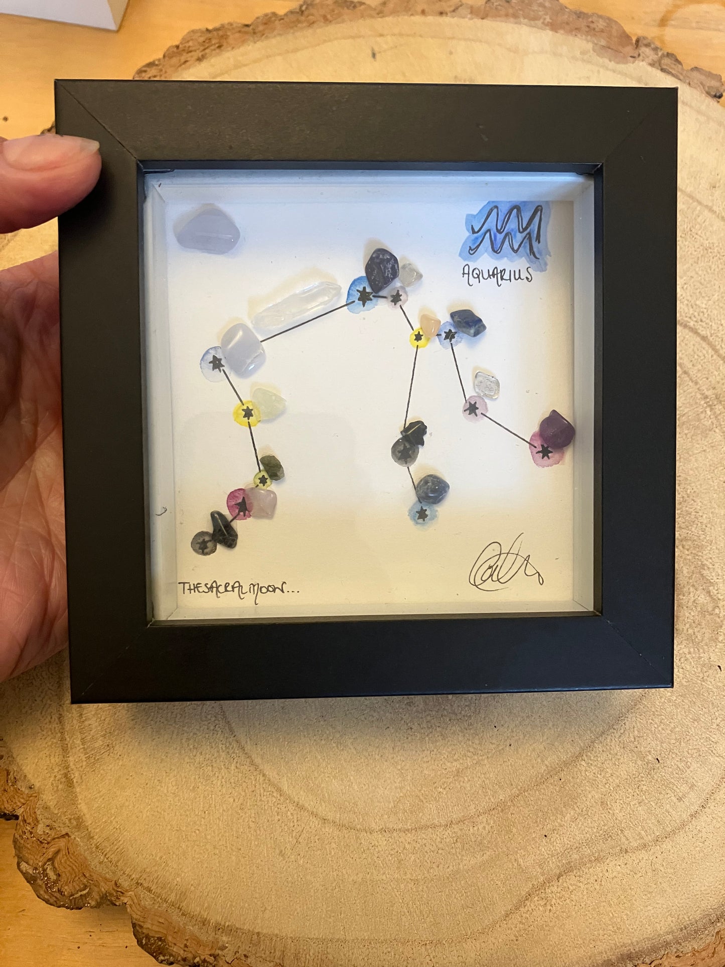 Mini Aquarius Constellation Crystal Grid