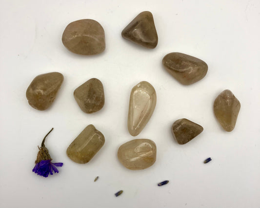 Natural Smoky Citrine tumble stones