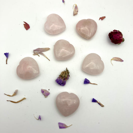 Mini Rose Quartz Hearts