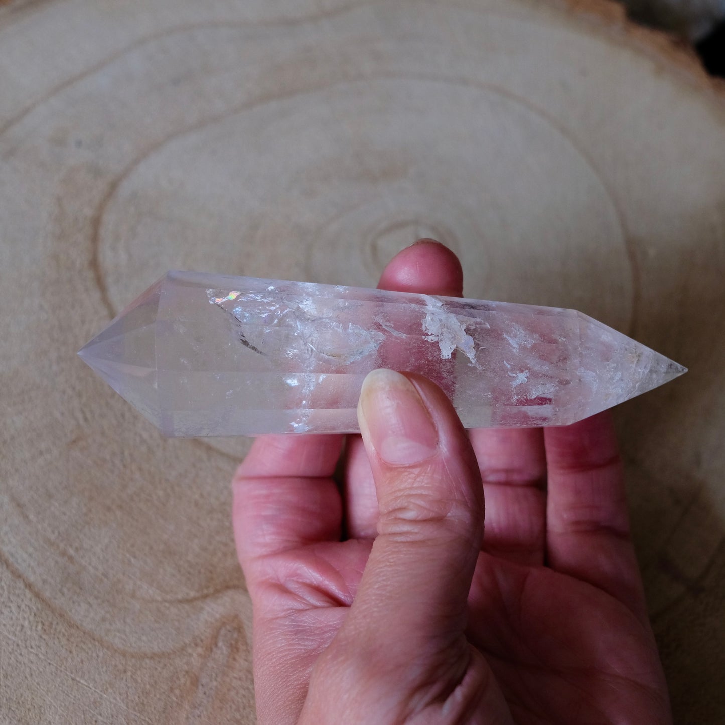 Clear Quartz Vogel Point - CHIPPED POINT