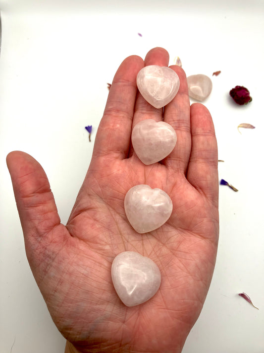 Mini Rose Quartz Hearts