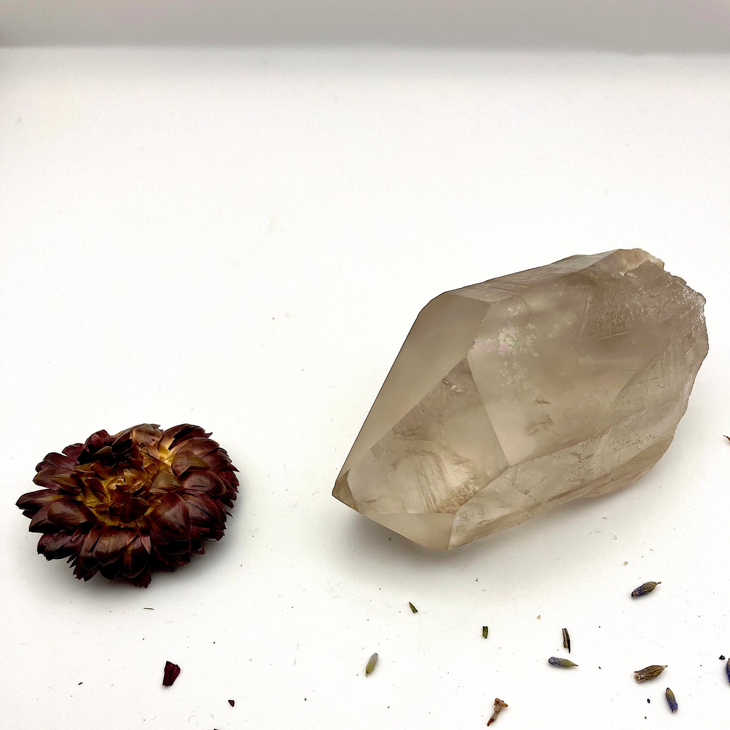 Light coloured Smoky Quartz point C - 153g