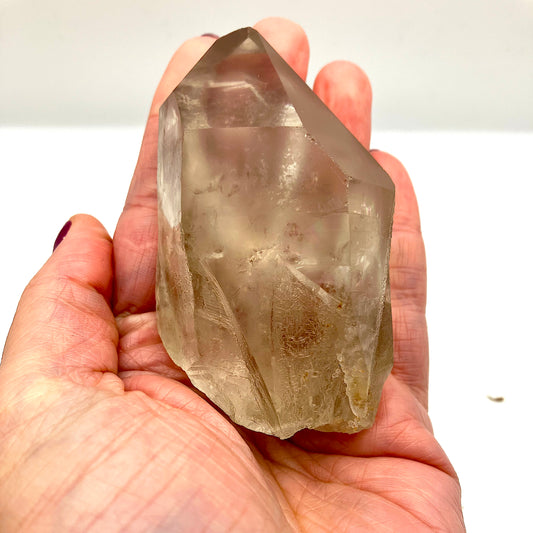 Light coloured Smoky Quartz point C - 153g