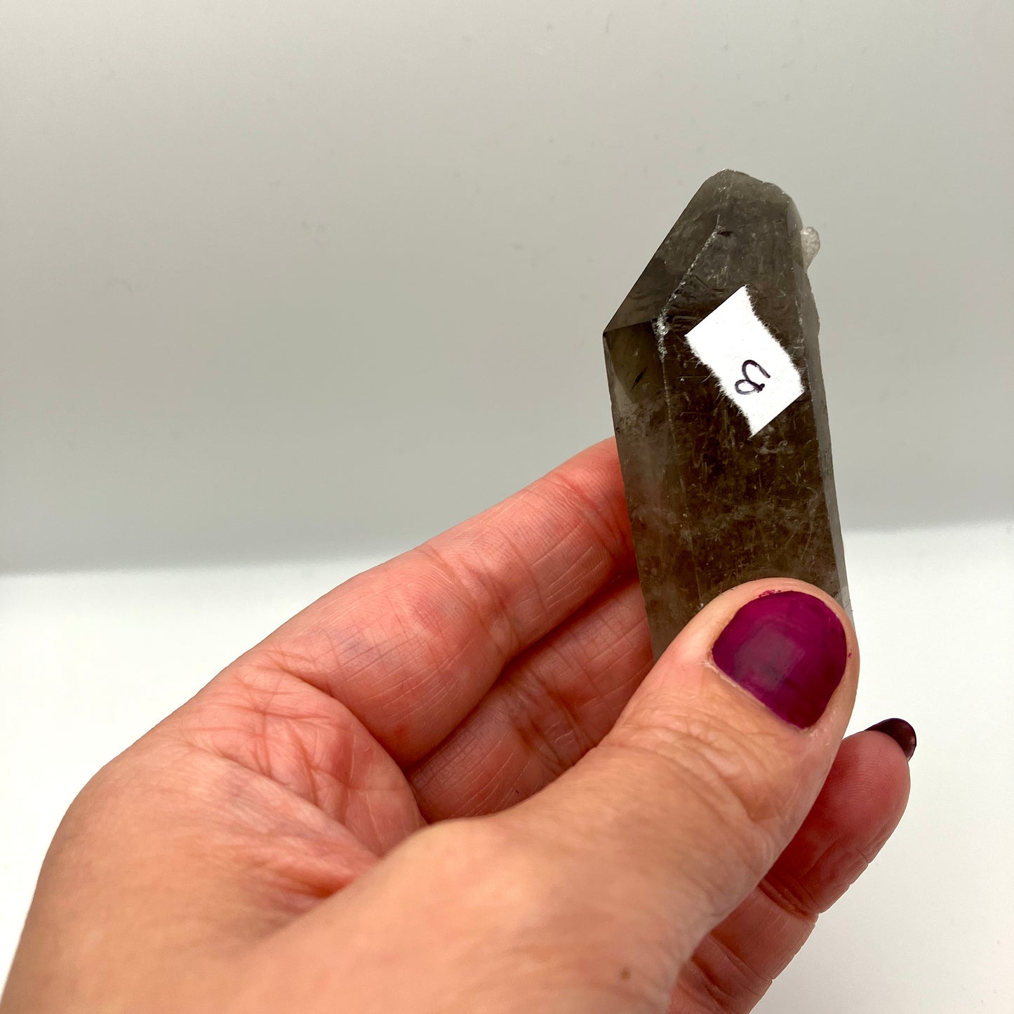 Very dark, natural Smoky Quartz points. 40-45 g 6 available