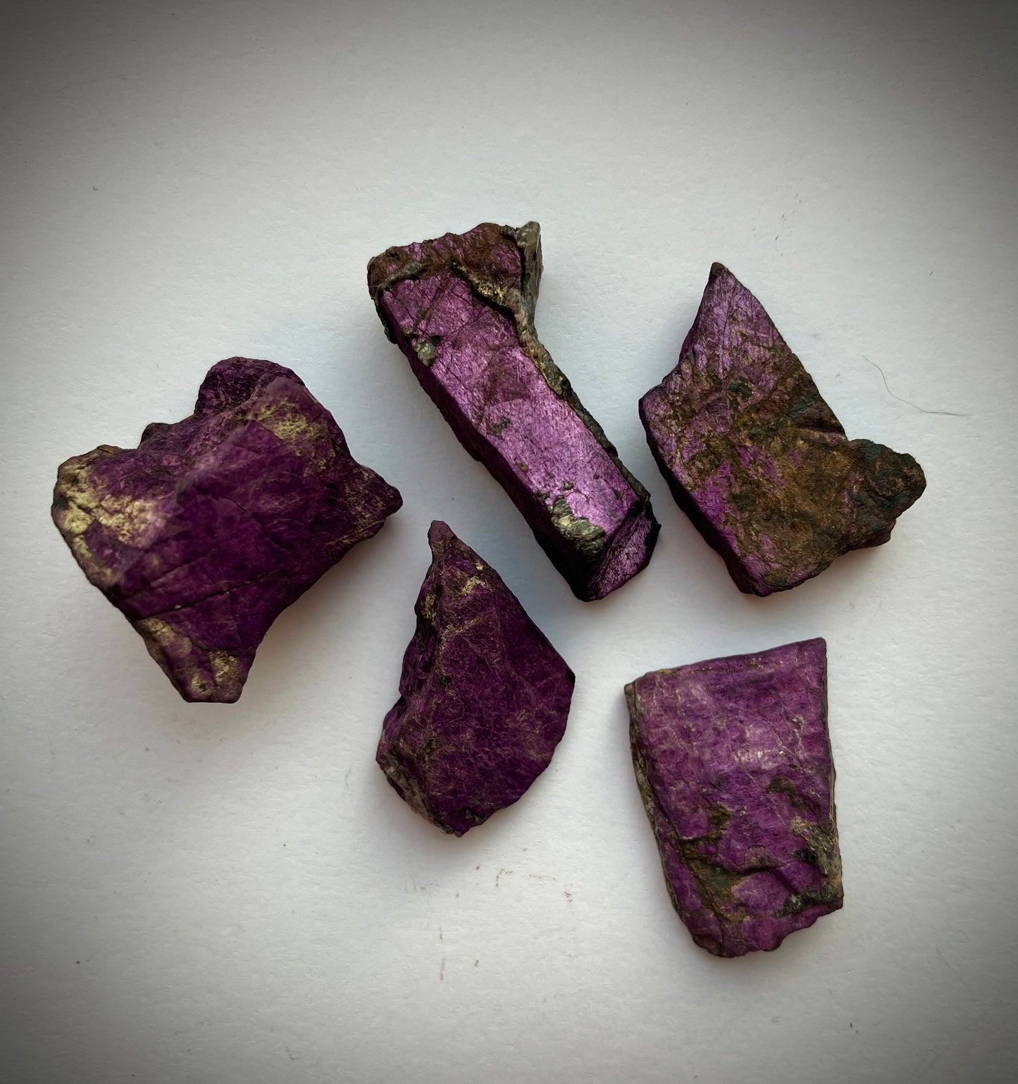 Rough rare purpurite pieces. Stone of power and ascension. Small