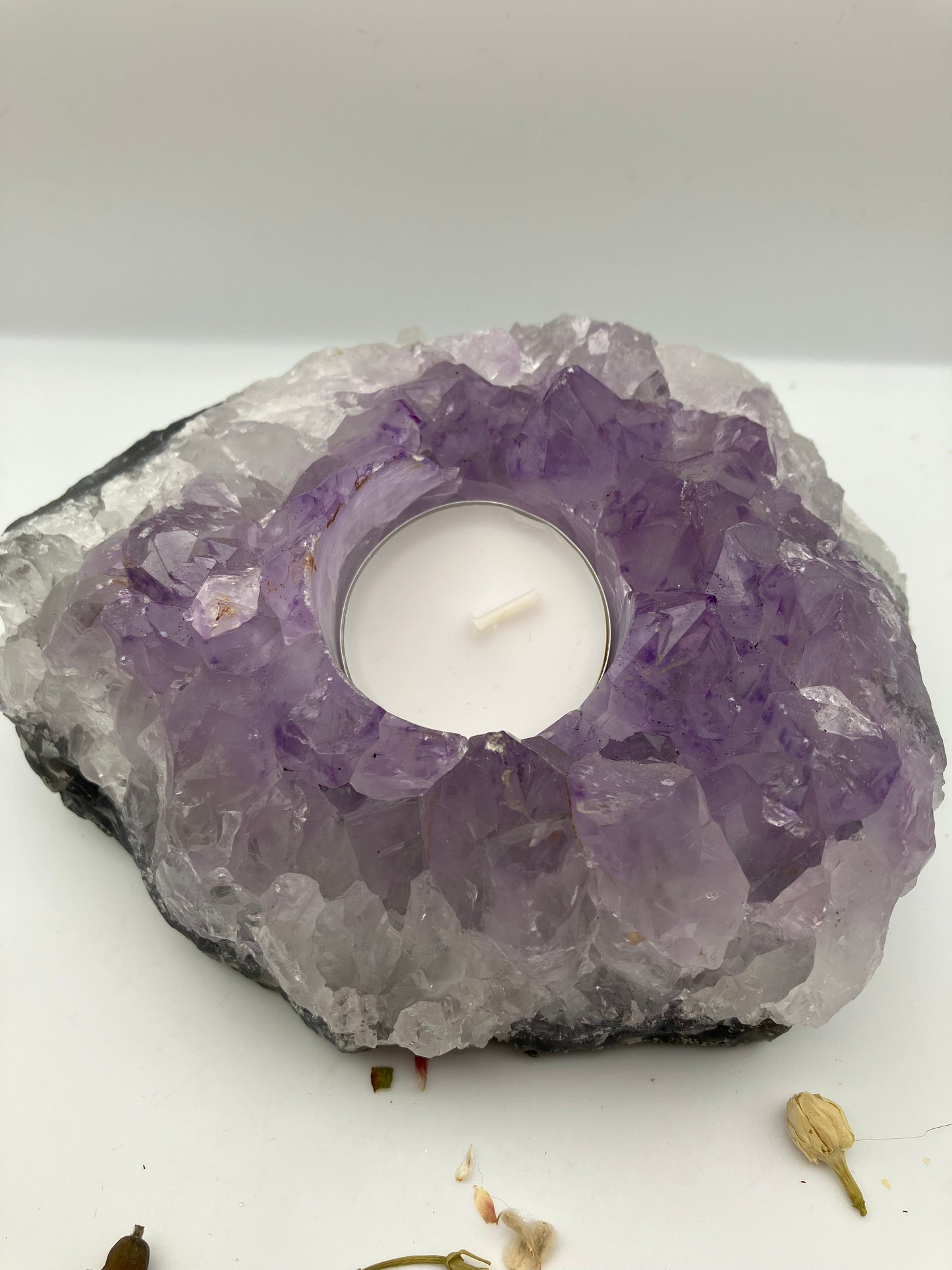 Wonky Donky Amethyst Cluster Tea light Candle Holder *please check description*