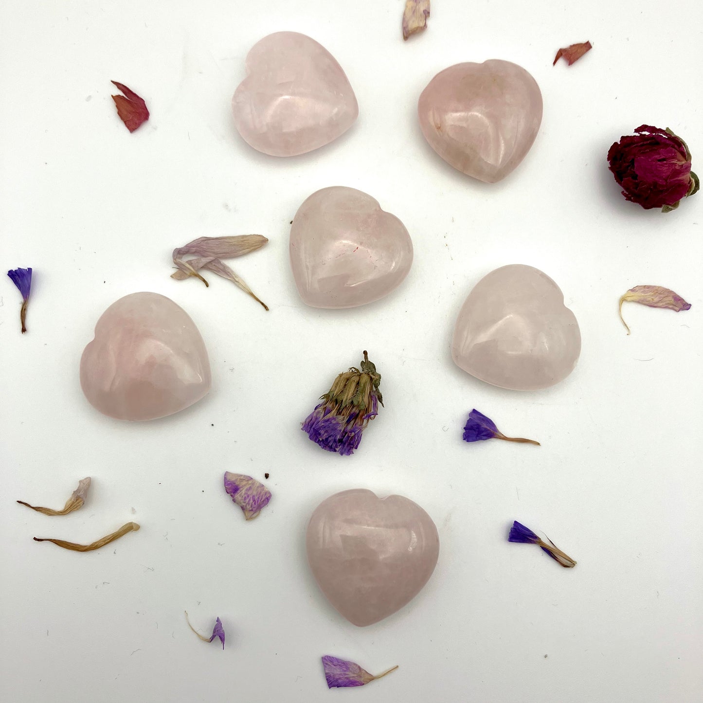 Mini Rose Quartz Hearts