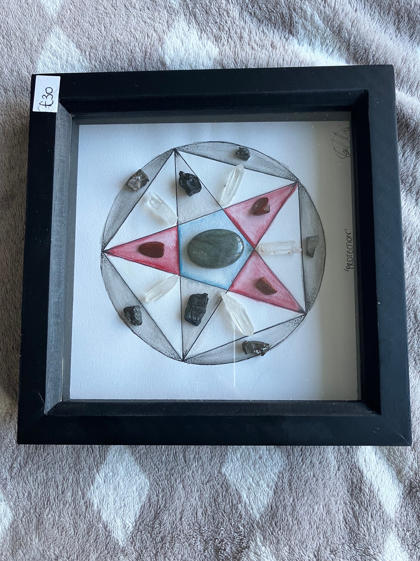 Protection sacred geometry crystal grid.