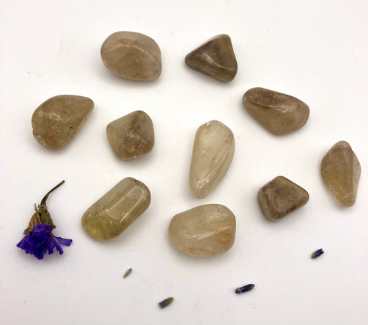 Natural Smoky Citrine tumble stones